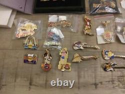 Vintage Lot of 75 Hard Rock Cafe Collector Pins HRC Indianapolis + Guitars Girls