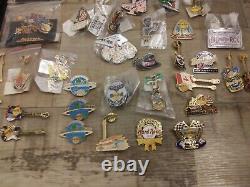 Vintage Lot of 75 Hard Rock Cafe Collector Pins HRC Indianapolis + Guitars Girls