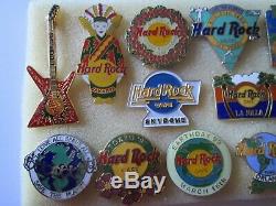 W2 lotto 15 spille HARD ROCK CAFE badge broches spilla perno lot pins