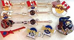 11 Hard Rock Cafe 1990s Montréal Canada Pin Lot Guitare Événement Spécial Logos Hrc +