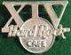 14e Année Hard Rock Cafe Staff Argent Sterling Pin Xiv Au-dessus Du Logo Hrc Rare
