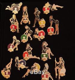 16 Hard Rock Cafe Pins Set En Ligne Pool Ball Girls Billard 8 Série Complète De