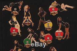 16 Hard Rock Cafe Pins Set En Ligne Pool Ball Girls Billard 8 Série Complète De