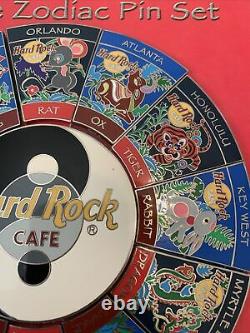 2001 Hard Rock Cafe Zodiac Pin Set Of 13 With Yin Yang Center 5000 Le Set Rare