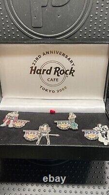 2006 Ensemble de broches Kiss Hard Rock Cafe Box Setof 4 Tokyo 23ème anniversaire Le 500 Ap