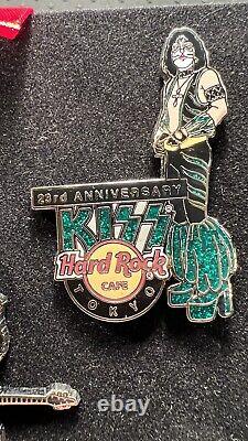2006 Ensemble de broches Kiss Hard Rock Cafe Box Setof 4 Tokyo 23ème anniversaire Le 500 Ap