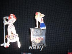 2009 Hard Rock Cafe Boston Sexy Pin Up Girls Collection Complète Rare Le Pins