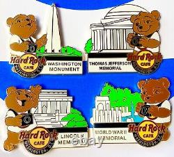 2014 Hard Rock Cafe Washington DC National Park Bear Series Complete (4) Pin Set