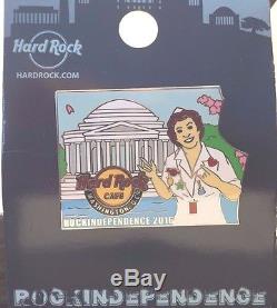 2016 Hard Rock Cafe Washington DC Rockindependence Rita / Monuments (7) Pin Set