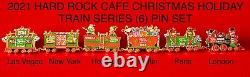 2021 Hard Rock Cafe 50th Anniversary Christmas Holiday Train Series (6) Ensemble D'épingles