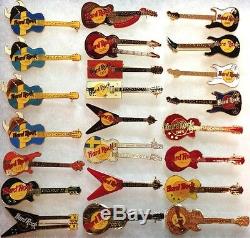 23 Hard Rock Cafe Stockholm 1990 Guitar Collection Pin Lot Hrc Htf Rares