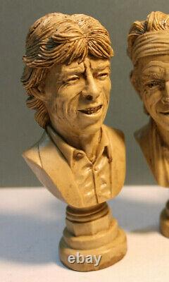 2 Collecte De Bust Rock Mick Jagger & Jim Morrison Pierres Roulantes Portes Statue