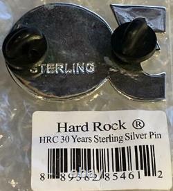 30e Année Hard Rock Cafe Staff Argent Sterling Pin 30 3 & Vinyl Record #45389