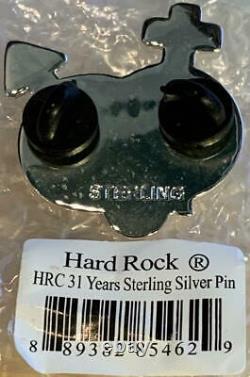 31e Année Hard Rock Cafe Staff Argent Sterling Pin Symboles Masculins Et Féminins #45390