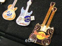 93- Lot de Broches Hard Rock Cafe Guitare Pins Exclusifs Rares du Monde Entier