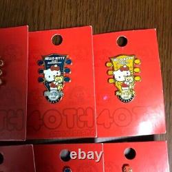 Badge de broche Hard Rock Cafe Hello Kitty 40e anniversaire 9 set du Japon non utilisé
