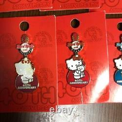 Badge de broche Hard Rock Cafe Hello Kitty 40e anniversaire 9 set du Japon non utilisé