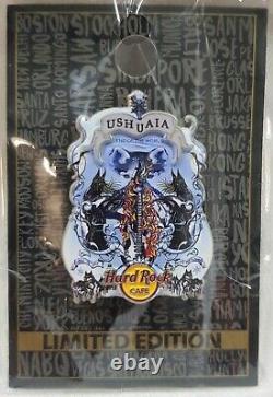 Badge en métal Hard Rock Cafe édition limitée Ushuaia avec enveloppe HRC.