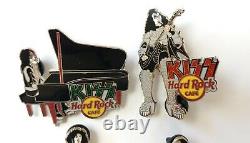 Bande Kiss Hard Rock Café Pin Badge 4pc Set Détruire Avec Instruments 2006 Le 200