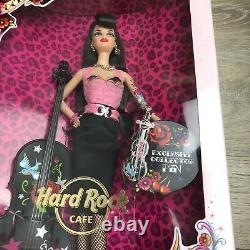Barbie 2009 Hard Rock Cafe Barbie Rockabilly Rare Gold Label N6606 Avec Pin