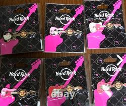 Bonjour Kitty Hard Rock Cafe Pin Fender Guitar Japan Limited Rare Version X 6