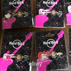 Bonjour Kitty Hard Rock Cafe Pin Fender Guitar Japan Limited Rare Version X 6