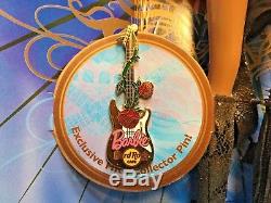 Collectors Hard Rock Cafe 2007 Barbie Withguitar Pin Gold Label K7946 Nib Le Doll