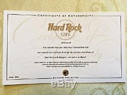 Collectors Hard Rock Cafe 2007 Barbie Withguitar Pin Gold Label K7946 Nib Le Doll