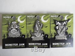 Ensemble De 3 Broches Hard Rock Cafe Série Monster Jam (limitée À 100 Unités)