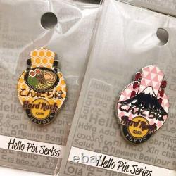 Ensemble complet série Hello Pin HARD ROCK CAFE JAPAN 3D comprenant 8 épingles Hello japonaises