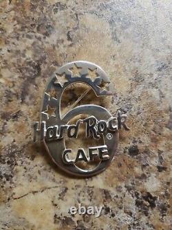 Épingles du personnel en argent sterling du Hard Rock Cafe - Ensemble d'anniversaire des années 1 à 10