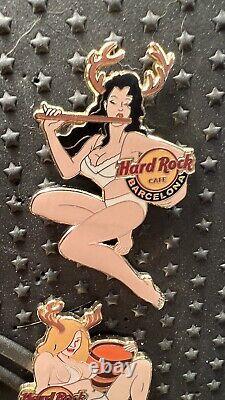 Filles Raunchy Renne Brunette Sexy Hard Rock en lingerie avec des broches d'antler, ensemble de 14.