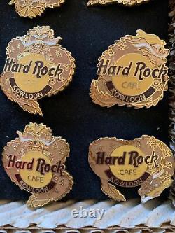 Hard Rock Cafe 1994 Kowloon Boîte D'ouverture Ensemble De 9 Épingles De Dragon Rare Le 500