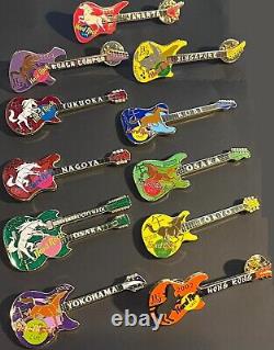 Hard Rock Cafe 2002 Année Du Cheval Chinois Zodiac Series 11 Guitar Pin Set