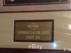 Hard Rock Cafe 2016 Europe Landmark Flag Girl 26 Pins Cadre # 9/20 Avec3 Prototypes