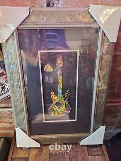 Hard Rock Cafe 30th Anniversary Guitar And Pick Puzzle Pin Set (framed 421/500)