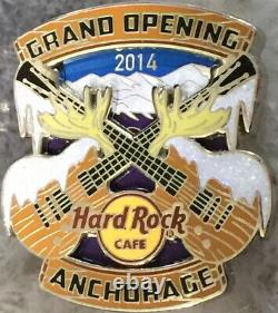 Hard Rock Cafe Anchorage 2014 Grand Ouverture Go Pin Snow Covered XD Guitars 79177