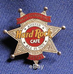 Hard Rock Cafe Austin (fermé) Go Party Personnel Sheriff Star Badge Pin Le 225
