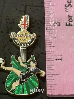 Hard Rock Cafe Bruxelles Filles des Jeux Guitare Soccer Pin #624063 Très Rare