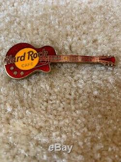 Hard Rock Cafe Early Fc Parry No Name Pin De Guitare Rouge Très Rare État Usé