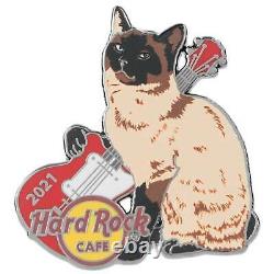 Hard Rock Cafe En Ligne 2021 Cat & Guitar Series 8 Pin Set Le 200 All New On Cards