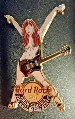 Hard Rock Cafe Grande Canarie Pin Collection Party Sexy Nue Girl 2006