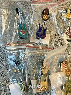 Hard Rock Cafe Hrc Classic Guitars Various Locations 12 Broches Lot La/ma/md/pa/fl