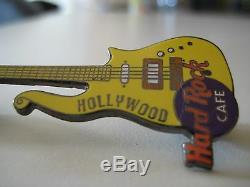 Hard Rock Cafe Hrc Pin Hollywood Nuage Guitar Pin Jaune Rare Prince
