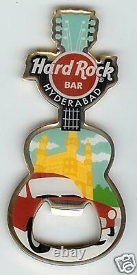 Hard Rock Cafe Hyderabad Bar Guitare City T-shirt Aimant Ouvre Bouteille Vendu