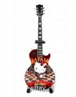Hard Rock Cafe Japon X Guitare Miniature Hello Kitty 2018 Limitée Avec Support