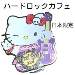 Hard Rock Cafe Kitty Sanrio Pin Badge Guitar Japon Rareté