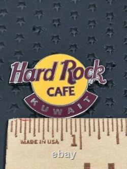 Hard Rock Cafe Koweït Maroon Logo Classique Broche Argentée de Petite Taille 30584
