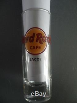 Hard Rock Cafe Lagos Lettre Noire Cordial Ville Logo Verre Verre Verrerie