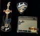 Hard Rock Cafe Leeds Grand Pick Opening Amp Guitar Pin Set Dans La Boîte Originale 2002